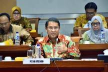Menkominfo Rudiantara, Selasa (4/9/2018), di sela-sela Rapat Kerja bersama Komisi 1 DPR RI, di Gedung Nusantara II Komplek DPR/MPR, Senayan, Jakarta.