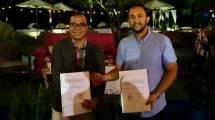 Ivan Nikolas Tambunan, CEO & Co-Founder Akseleran bersama Ramdhan Anggakaradibrata, Ketua Bidang Ekonomi, Keuangan & Perbankan BPD Hipmi Jaya