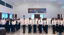 Sebagian dari 66 peserta Pemilihan Putra Putri Maritim 2018 yang Masuk Karantina