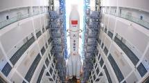 Roket Long March-5 di Wenchang Space Launch Center, Provinsi Hainan, China. (Foto: VCG)