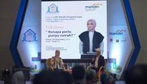 Prita Hapsari Ghozie, perencana keuangan dan CEO Zap Finance, Berbicara dalam sesi talkshow di pameran properti, REI Mandiri Property Expo 2018, di Jakarta Convention Center (JCC), Kamis (22/11/2018)