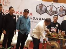 Menkominfo Rudi Antara saat pembukaan Rakornas dan Lokarya Perkumpulan Gerakan Kebangsaan