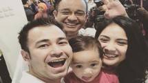 Raffi Ahmad, Nagita Slavina, Rafathar Serta Calon Gubernur DKI Jakarta Anies Baswedan (Foto:Ist)