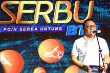 Direktur Bank BTN, Maryono, memberikan sambutan pada acara Peluncuran Program SERBU BTN di Jakarta, Jumat (25/01/2019) malam.