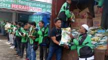 GOJEK PEDULI mendistribusikan bantuan awal seberat 15 Ton untuk korban banjir dan longsor di Sulawesi Selatan