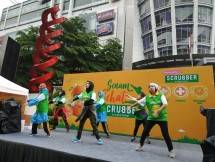 Berkomitmen untuk mendukung gaya hidup sehat, Scrubber, minuman serbuk es jeruk segar dari Enesis Group menggelar kegiatan &ldquo;Senam Sehat Scrubber&rdquo; yang dipandu oleh instruktur senam Vicky Burki. 