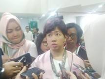 Direktur Jaringan XL Axiata Yessie D. Yosetya saat meresmikan "Pojok Pintar Sisternet" di Kantor Kementerian Kominfo Jakarta, Senin (4/3/2019). 