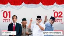 Capres Jokowi-Ma&acute;ruf Amin dan Capres Prabowo-Sandiaga Uno