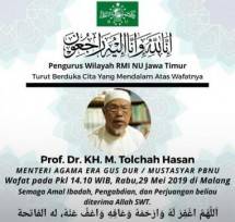 KH Tolchah Hasan, mantan Menteri Agama era Gusdur berpulang ke Rahmatullah (Foto: Istimewa)