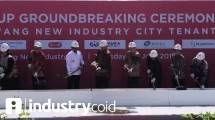 Menteri Perindustrian Airlangga Hartarto saat Peletakan Batu Pertama 6 Perusahaan di KNIC