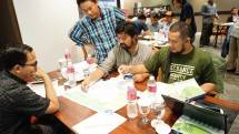 Suasana pelatihan jurnalistik Sphere atau bencana kemanusiaan