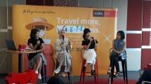 Talkshow Travel More Waste Less oleh Bank DBS di Jakarta, Sabtu (27/7).(Andi Mardana)