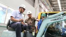 Kepala Badan Pengembangan Sumber Daya Manusia Industri (BPSDMI) Kemenperin, Eko S.A Cahyanto pada acara Peluncuran Kelas Industri Alat Berat di PT. Komatsu Indonesia