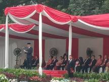Wimboh Santoso, Ketua Dewan Komisioner OJK saat upacara HUT RI ke 74