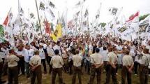Massa Partai Keadilan Sejahtera (PKS). (Sonny Tumbelaka/Getty Images)