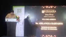 Menteri Perindustrian, Airlangga Hartarto Saat Pembukaan Event KERAMIKA 2017 (Ridwan/INDUSTRY.co.id)