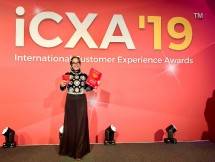 Project Director Customer Experience Transformation TelkomGroup Sri Safitri usai menerima Penghargaan International Customer Experience (CX) Awards 2019