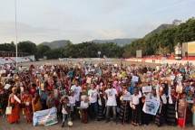 Lebih dari seribu anak-anak di Ende turut serta dalam Festival Literasi Ende 2019, sebuah festival literasi pertama di kota Ende.