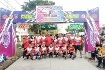 Prajurit Marinir Ikuti Sebatik Trail Run Lintas Patok Batas Negara 