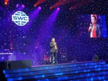 Edwin Jidream Soru (EJS), Regional Curator of SKY WAY CAPITAL Indonesia, saat berpidato di Internasional Conference 2019 SKY WAY CAPITAL di Minsk, Belarus, pada 18 Agustus 2019. Confrence SKY WAY CAPITAL tahunan itu, dihadiri oleh ribuan investor dari seluruh dunia. 