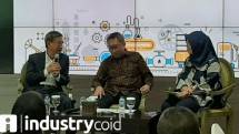 Founder President University dan Jababeka Group Setyono Djuandi Darmono bersama Dirjen ILMATE Kementerian Perindustrian Harjanto saat diskusi industri Baja Nasional (Foto: Ridwan/Industry.co.id)