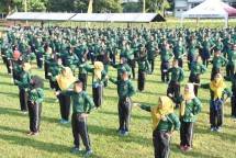 Olah Raga Bersama Prajurit Kolatmar Dalam Rangka HUT ke 43 Kolatmar 2020