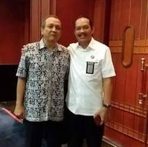 Sekjend BERSAMA Asri Hadi bersama Arman Depari dari BNN