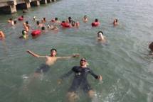 Prajurit Menbanpur 3 Mar Tetap Laksanakan Renang Laut 