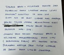 Tulisan curhat Beny Cokro