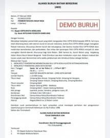 Aliansi Buruh Bergerak gelar Demo tolak ruu omnibus law cipta kerja 