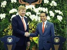 Presiden Jokowi bersama Raja Belanda di Istana Bogor