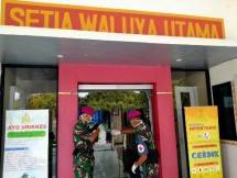 Prajurit Yonkes Marinir Cegah Penularan Covid-19