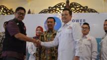 Penandatangan kerjasama GLGN dengan PT Telkom serta Asosiasi Media Digital, dalam program Desa Cegah Narkoba disaksikan oleh Menteri Pemuda dan Olahraga (Menpora).