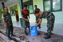 Korem 174/ATW Lakukan Penyemprotan Desinfektan Cegah Virus Corona