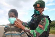 Satgas Pamtas RI-PNG Yonif 411 Edukasi Masyarakat Perbatasan Cegah Covid-19