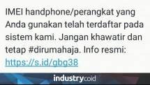 Viral Beredar Pesan Singkat: IMEI Handphone yang Anda Gunakan Terdaftar Pada Sistem Kami, Jangan Khawatir... 