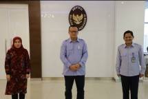 Tanda tangan perjanjian oleh Direktur BLU LPMUKP Syarif Syahrial dan Direktur Utama Perum Perindo Farida Mokodompit, serta disaksikan oleh Menteri Kelautan dan Perikanan, Edhy Prabowo