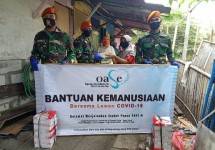 Prajurit Paskhas- OASE KIM dan Dharma Pertiwi Donasikan 2.150 Makanan Siap Saji