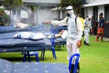 Prajurit Marinir Surabaya Pembersihan Total di Sekitar Mess TD