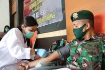 Baksos Donor Darah Prajurit Satgas Pamtas Yonif 411 Merauke
