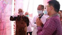 Menteri Perindustrian Agus Gumiwang Kartasasmita saat meninjau kesiapan KI Brebes 