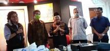 Musisi Ote Abadi ( kiri), Profesor Djoko gunawan (akademisi), Gus Nuh (Pelukis), Al Hakim Al Hadhy, SSR,ME (akademisi) dan Koko (GSUI)