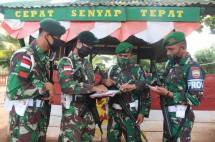 Satgas Yonif 411 Kostrad Sambut Satgas Yonif 125 untuk Serah Terima Jaga Tapal Batas