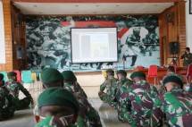 Prajurit Satgas Yonif 411 Terima Sosialisasi E-HAC dari KKP Merauke