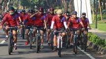 Yonarhanud 1 Kostrad Gowes Sepeda Bersama Guna Jalin Keakraban dan Kebugaran 