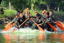 Batlayon Howitzer 2 Marinir Tempati Juara ke Dua Lomba Perahu Karet
