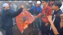 Pembakaran bendera PDIP (Foto Dok Tribunnews) 