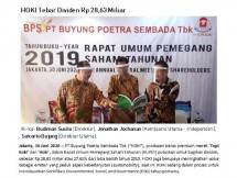 HOKI Tebar Dividen Rp 28,63 MiliarTerus Berupaya Mengarah ke Standar ESG Global