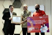 Menteri BUMN bersama Dirut Telkomsel