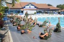 Prajurit Batalyon Arhanud 2 Marinir Laksanakan Latihan Renang Militer